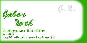 gabor noth business card